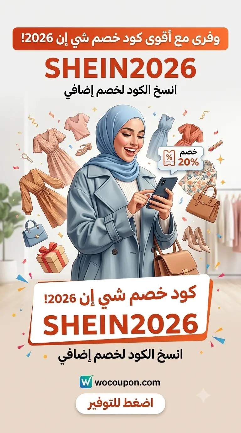 كود خصم شي إن 2026: أقوى خصومات وتخفيضات SHEIN الحصرية | WoCoupon